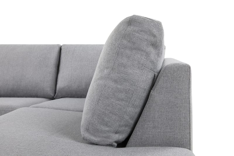 Crazy 5-seters Høyrevendt L-formet Sjeselongsofa i Stoff - Grå - Møbler - Sofaer - Sofaer med sjeselong - 4 seters sofa med divan