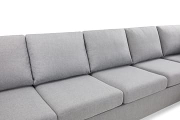 Crazy 5-seters Høyrevendt L-formet Sjeselongsofa i Stoff - Grå - Møbler - Sofaer - Sofaer med sjeselong - 4 seters sofa med divan