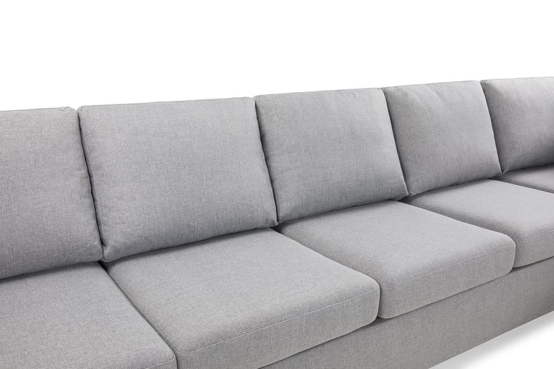 Crazy 5-seters Høyrevendt L-formet Sjeselongsofa i Stoff - Grå - Møbler - Sofaer - Sofaer med sjeselong - 4 seters sofa med divan