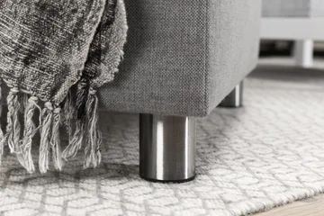 Crazy 5-seters Høyrevendt L-formet Sjeselongsofa i Stoff - Grå - Møbler - Sofaer - Sofaer med sjeselong - 4 seters sofa med divan