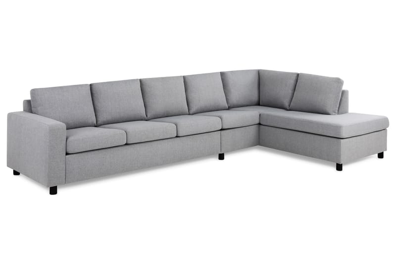 Crazy 5-seters Høyrevendt L-formet Sjeselongsofa i Stoff - Grå - Møbler - Sofaer - Sofaer med sjeselong - 4 seters sofa med divan