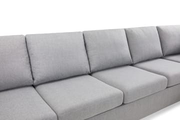 Crazy 5-seters Høyrevendt L-formet Sjeselongsofa i Stoff - Grå - Møbler - Sofaer - Sofaer med sjeselong - 4 seters sofa med divan