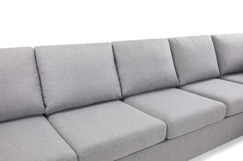 Crazy 5-seters Høyrevendt L-formet Sjeselongsofa i Stoff - Grå - Møbler - Sofaer - Sofaer med sjeselong - 4 seters sofa med divan