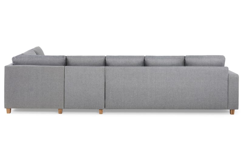 Crazy 5-seters Høyrevendt L-formet Sjeselongsofa i Stoff - Grå - Møbler - Sofaer - Sofaer med sjeselong - 4 seters sofa med divan