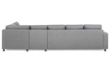 Crazy 5-seters Høyrevendt L-formet Sjeselongsofa i Stoff - Grå - Møbler - Sofaer - Sofaer med sjeselong - 4 seters sofa med divan