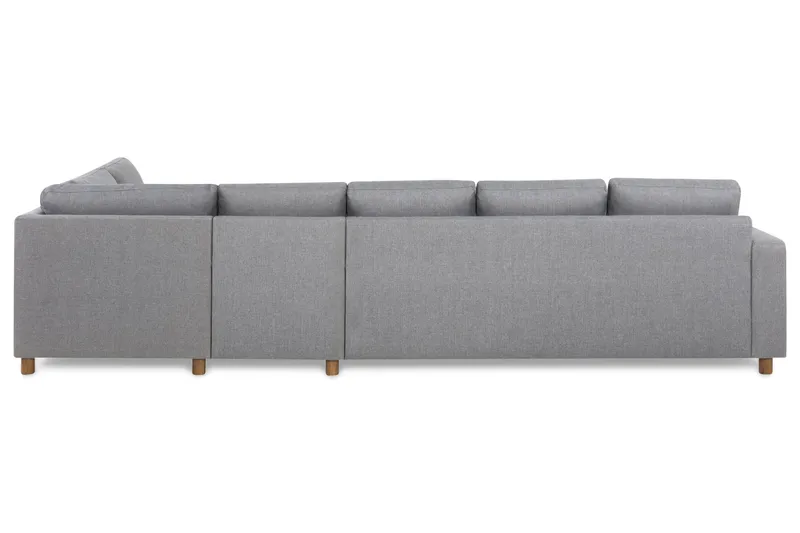 Crazy 5-seters Høyrevendt L-formet Sjeselongsofa i Stoff - Grå - Møbler - Sofaer - Sofaer med sjeselong - 4 seters sofa med divan