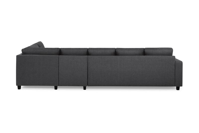 Crazy 5-seters Høyrevendt L-formet Sjeselongsofa i Stoff - Mørk grå - Møbler - Sofaer - Sofaer med sjeselong - 4 seters sofa med divan