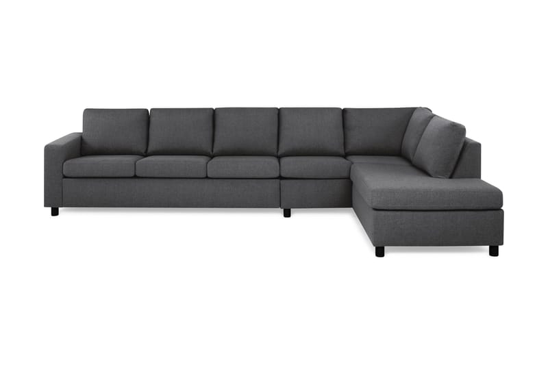 Crazy 5-seters Høyrevendt L-formet Sjeselongsofa i Stoff - Mørk grå - Møbler - Sofaer - Sofaer med sjeselong - 4 seters sofa med divan