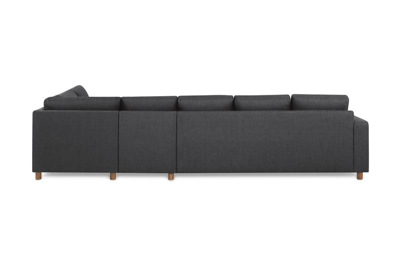 Crazy 5-seters Høyrevendt L-formet Sjeselongsofa i Stoff - Mørk grå - Møbler - Sofaer - Sofaer med sjeselong - 4 seters sofa med divan