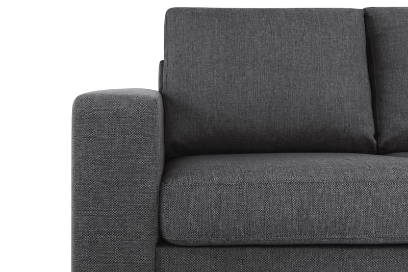 Crazy 5-seters Høyrevendt L-formet Sjeselongsofa i Stoff - Mørk grå - Møbler - Sofaer - Sofaer med sjeselong - 4 seters sofa med divan