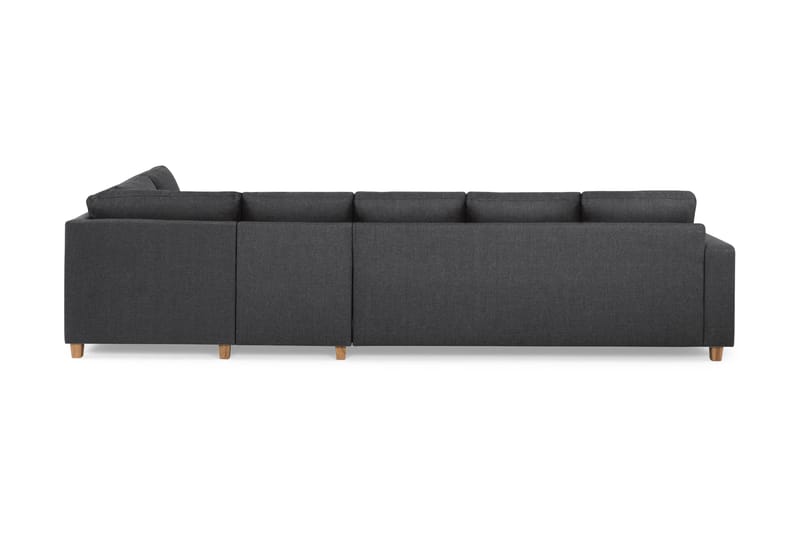 Crazy 5-seters Høyrevendt L-formet Sjeselongsofa i Stoff - Mørk grå - Møbler - Sofaer - Sofaer med sjeselong - 4 seters sofa med divan