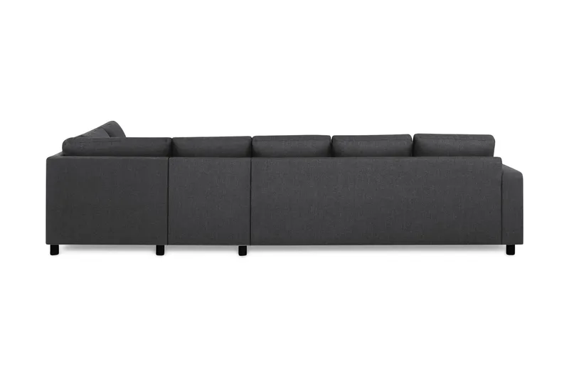 Crazy 5-seters Høyrevendt L-formet Sjeselongsofa i Stoff - Mørk grå - Møbler - Sofaer - Sofaer med sjeselong - 4 seters sofa med divan