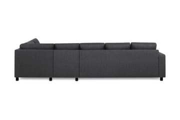 Crazy 5-seters Høyrevendt L-formet Sjeselongsofa i Stoff - Mørk grå - Møbler - Sofaer - Sofaer med sjeselong - 4 seters sofa med divan