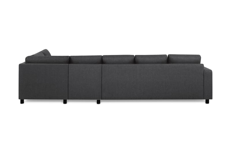 Crazy 5-seters Høyrevendt L-formet Sjeselongsofa i Stoff - Mørk grå - Møbler - Sofaer - Sofaer med sjeselong - 4 seters sofa med divan
