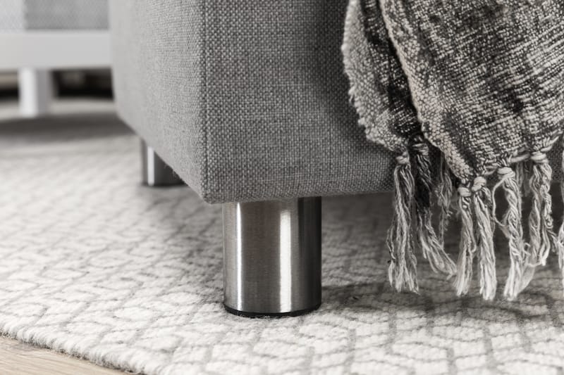 Crazy 5-seters Venstrevendt L-formet Sjeselongsofa i Stoff - Grå - Møbler - Sofaer - Sofaer med sjeselong - 4 seters sofa med divan