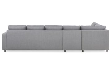 Crazy 5-seters Venstrevendt L-formet Sjeselongsofa i Stoff - Grå - Møbler - Sofaer - Sofaer med sjeselong - 4 seters sofa med divan