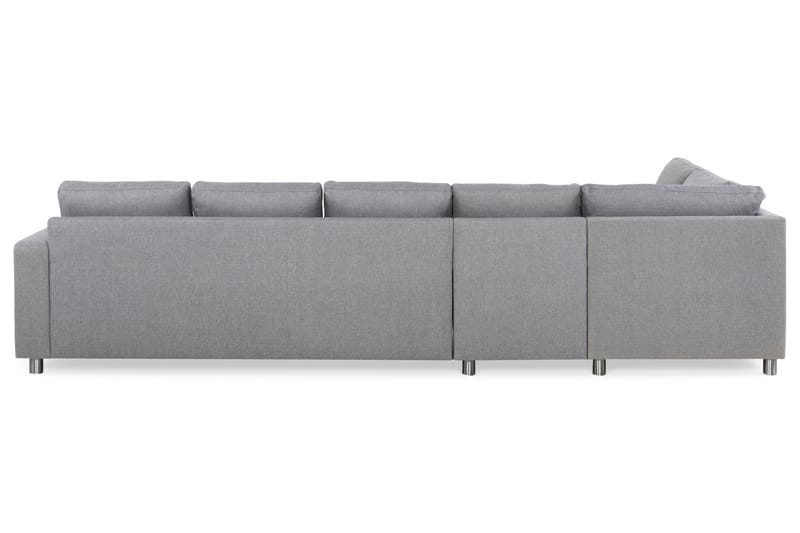 Crazy 5-seters Venstrevendt L-formet Sjeselongsofa i Stoff - Grå - Møbler - Sofaer - Sofaer med sjeselong - 4 seters sofa med divan