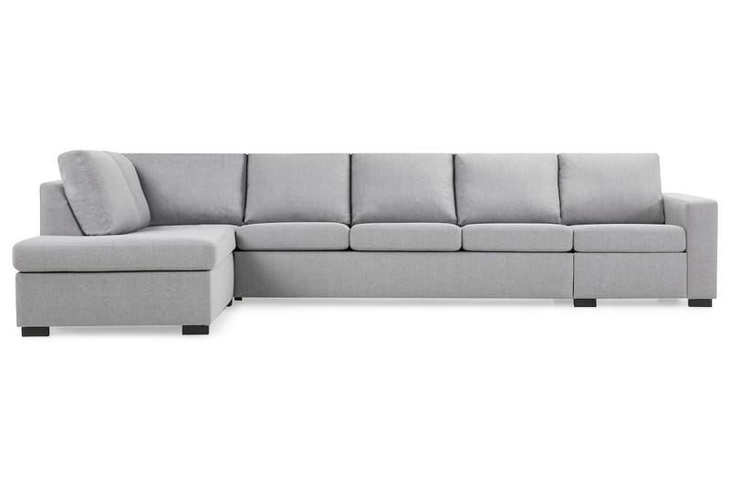 Crazy 5-seters Venstrevendt L-formet Sjeselongsofa i Stoff - Grå - Møbler - Sofaer - Sofaer med sjeselong - 4 seters sofa med divan