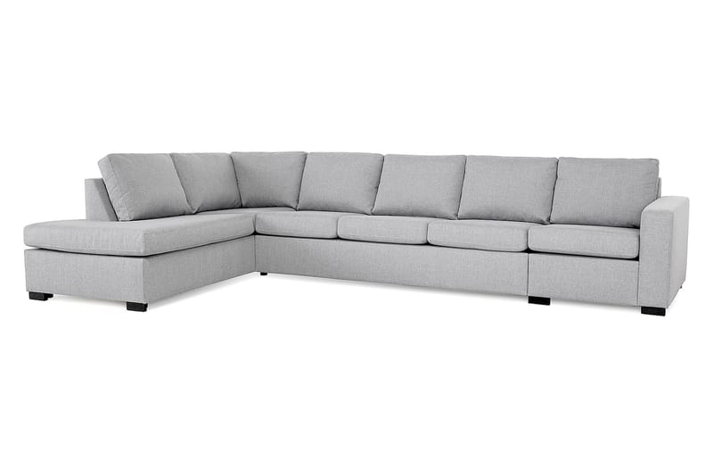 Crazy 5-seters Venstrevendt L-formet Sjeselongsofa i Stoff - Grå - Møbler - Sofaer - Sofaer med sjeselong - 4 seters sofa med divan
