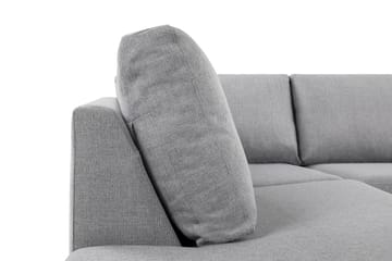 Crazy 5-seters Venstrevendt L-formet Sjeselongsofa i Stoff - Grå - Møbler - Sofaer - Sofaer med sjeselong - 4 seters sofa med divan