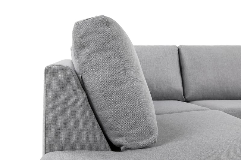 Crazy 5-seters Venstrevendt L-formet Sjeselongsofa i Stoff - Grå - Møbler - Sofaer - Sofaer med sjeselong - 4 seters sofa med divan
