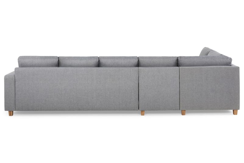 Crazy 5-seters Venstrevendt L-formet Sjeselongsofa i Stoff - Grå - Møbler - Sofaer - Sofaer med sjeselong - 4 seters sofa med divan