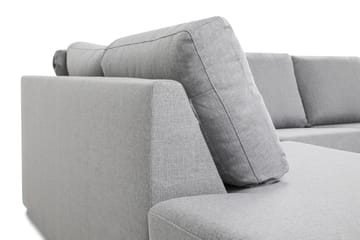 Crazy 5-seters Venstrevendt L-formet Sjeselongsofa i Stoff - Grå - Møbler - Sofaer - Sofaer med sjeselong - 4 seters sofa med divan