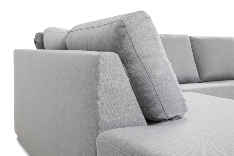 Crazy 5-seters Venstrevendt L-formet Sjeselongsofa i Stoff - Grå - Møbler - Sofaer - Sofaer med sjeselong - 4 seters sofa med divan