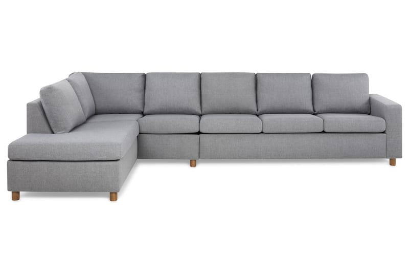 Crazy 5-seters Venstrevendt L-formet Sjeselongsofa i Stoff - Grå - Møbler - Sofaer - Sofaer med sjeselong - 4 seters sofa med divan
