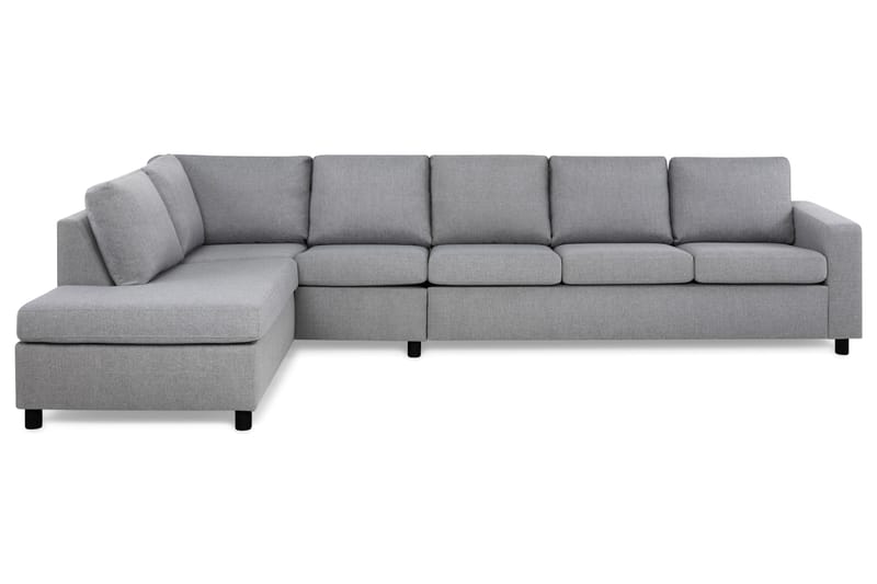 Crazy 5-seters Venstrevendt L-formet Sjeselongsofa i Stoff - Grå - Møbler - Sofaer - Sofaer med sjeselong - 4 seters sofa med divan