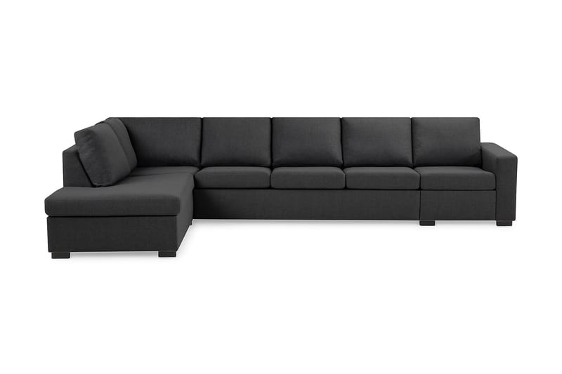 Crazy 5-seters Venstrevendt L-formet Sjeselongsofa i Stoff - Mørk grå - Møbler - Sofaer - Sofaer med sjeselong - 4 seters sofa med divan