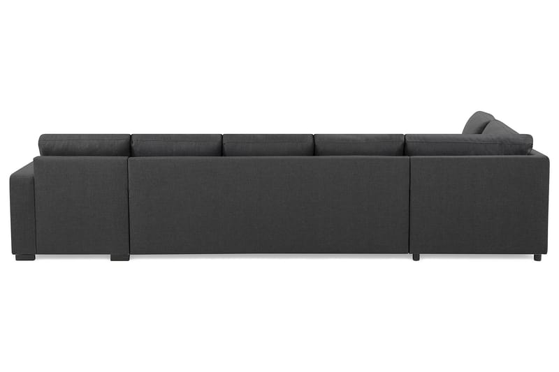 Crazy 5-seters Venstrevendt L-formet Sjeselongsofa i Stoff - Mørk grå - Møbler - Sofaer - Sofaer med sjeselong - 4 seters sofa med divan