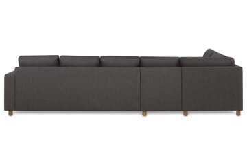 Crazy 5-seters Venstrevendt L-formet Sjeselongsofa i Stoff - Mørk grå - Møbler - Sofaer - Sofaer med sjeselong - 4 seters sofa med divan