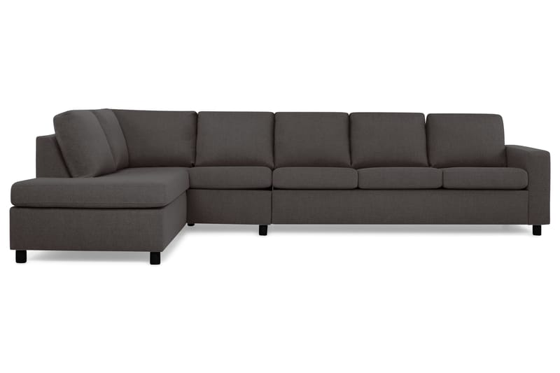 Crazy 5-seters Venstrevendt L-formet Sjeselongsofa i Stoff - Mørk grå - Møbler - Sofaer - Sofaer med sjeselong - 4 seters sofa med divan