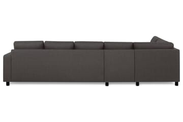 Crazy 5-seters Venstrevendt L-formet Sjeselongsofa i Stoff - Mørk grå - Møbler - Sofaer - Sofaer med sjeselong - 4 seters sofa med divan
