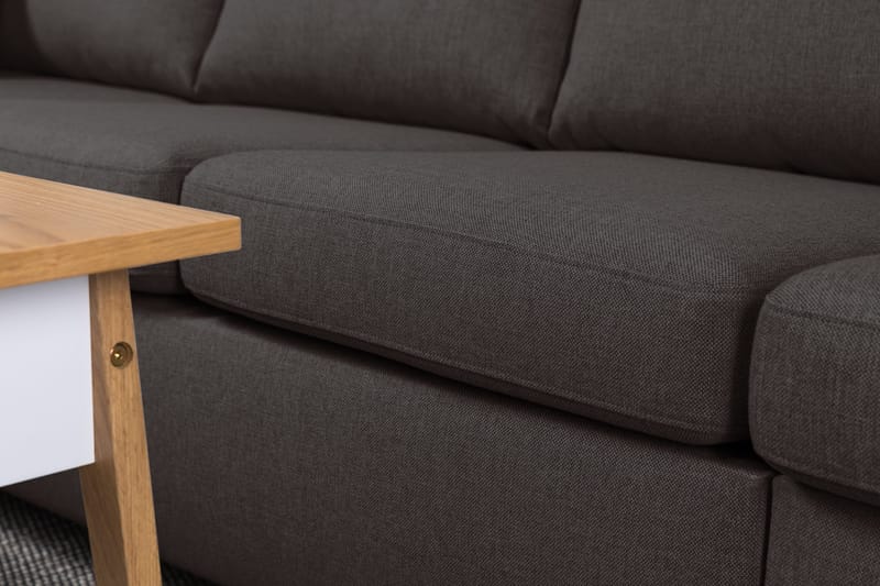 Crazy 5-seters Venstrevendt L-formet Sjeselongsofa i Stoff - Mørk grå - Møbler - Sofaer - Sofaer med sjeselong - 4 seters sofa med divan
