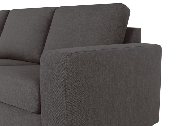 Crazy 5-seters Venstrevendt L-formet Sjeselongsofa i Stoff - Mørk grå - Møbler - Sofaer - Sofaer med sjeselong - 4 seters sofa med divan