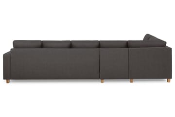 Crazy 5-seters Venstrevendt L-formet Sjeselongsofa i Stoff - Mørk grå - Møbler - Sofaer - Sofaer med sjeselong - 4 seters sofa med divan