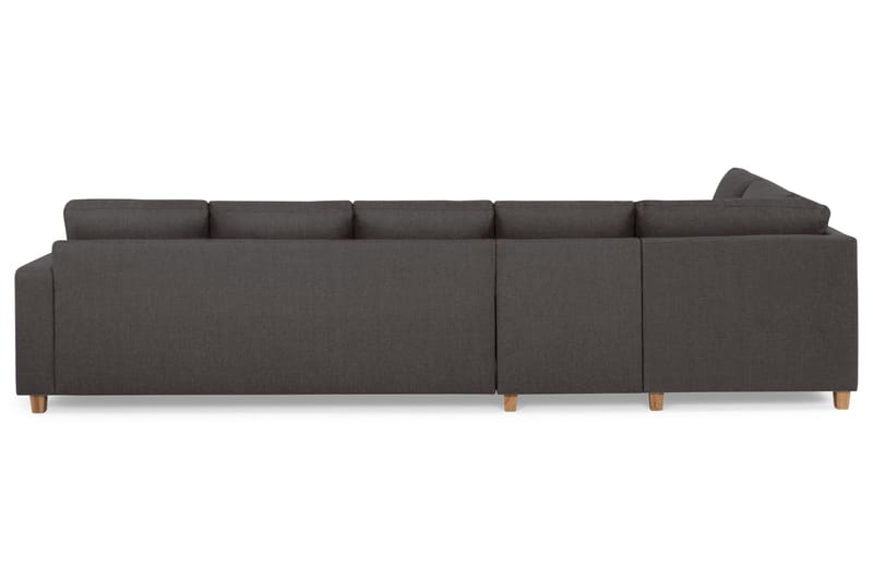 Crazy 5-seters Venstrevendt L-formet Sjeselongsofa i Stoff - Mørk grå - Møbler - Sofaer - Sofaer med sjeselong - 4 seters sofa med divan
