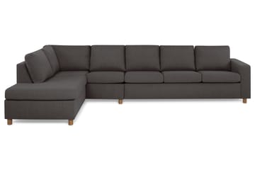Crazy 5-seters Venstrevendt L-formet Sjeselongsofa i Stoff - Mørk grå - Møbler - Sofaer - Sofaer med sjeselong - 4 seters sofa med divan