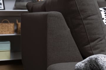 Crazy 5-seters Venstrevendt L-formet Sjeselongsofa i Stoff - Mørk grå - Møbler - Sofaer - Sofaer med sjeselong - 4 seters sofa med divan