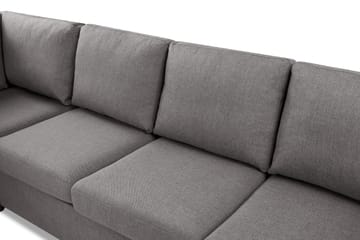 Crazy Limited Edition 4-seters Venstrevendt L-formet Dyp Sjeselongsofa i Stoff - Grå - Møbler - Sofaer - Sofaer med sjeselong - 4 seters sofa med divan