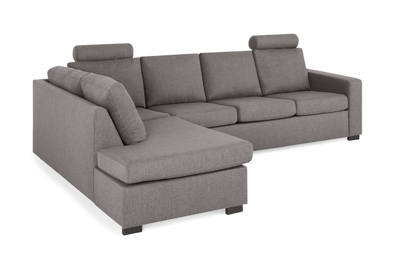 Crazy Limited Edition 4-seters Venstrevendt L-formet Dyp Sjeselongsofa i Stoff - Grå - Møbler - Sofaer - Sofaer med sjeselong - 4 seters sofa med divan