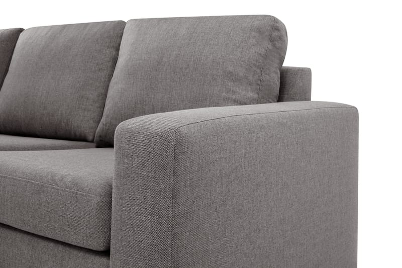 Crazy Limited Edition 4-seters Venstrevendt L-formet Dyp Sjeselongsofa i Stoff - Grå - Møbler - Sofaer - Sofaer med sjeselong - 4 seters sofa med divan