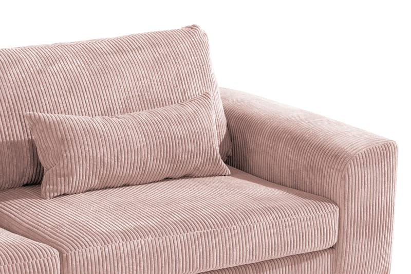 Divansofa Haga 2,5-seter - Rosa/Eik - 4 seters sofa med divan - Sofaer med sjeselong