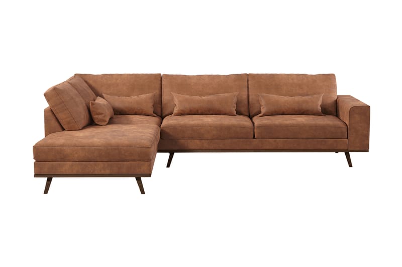 DivanSofa Haga 2,5-seters - Brun - 4 seters sofa med divan - Sofaer med sjeselong