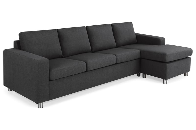 Divansofa Nevada 4-seter Vendbar - Antrasitt - 4 seters sofa med divan - Sofaer med sjeselong