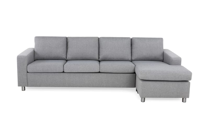 Divansofa Nevada 4-seter Vendbar - Lysgrå - 4 seters sofa med divan - Sofaer med sjeselong