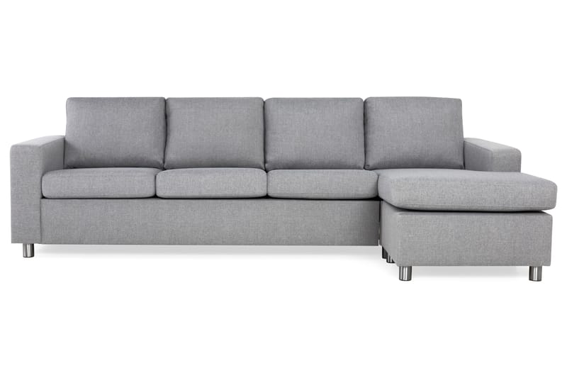 Divansofa Nevada 4-seter Vendbar - Lysgrå - 4 seters sofa med divan - Sofaer med sjeselong