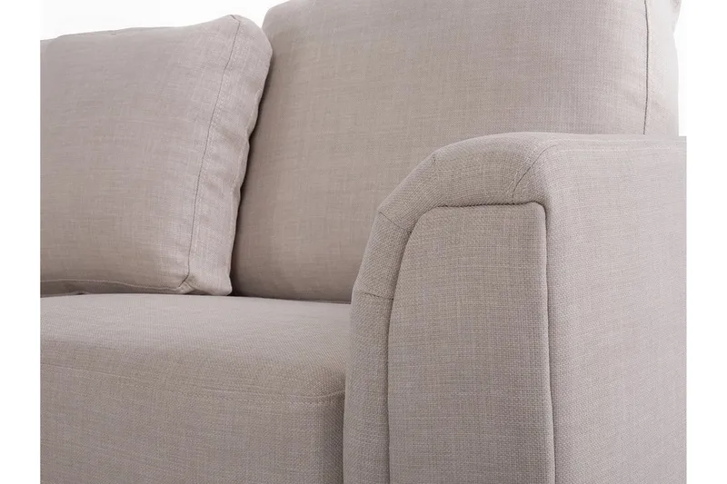 Dugard 4-seter Dyp L-formet Hjørnesofa med Sjeselong i Stoff - Beige - Møbler - Sofaer - Sofaer med sjeselong - 4 seters sofa med divan